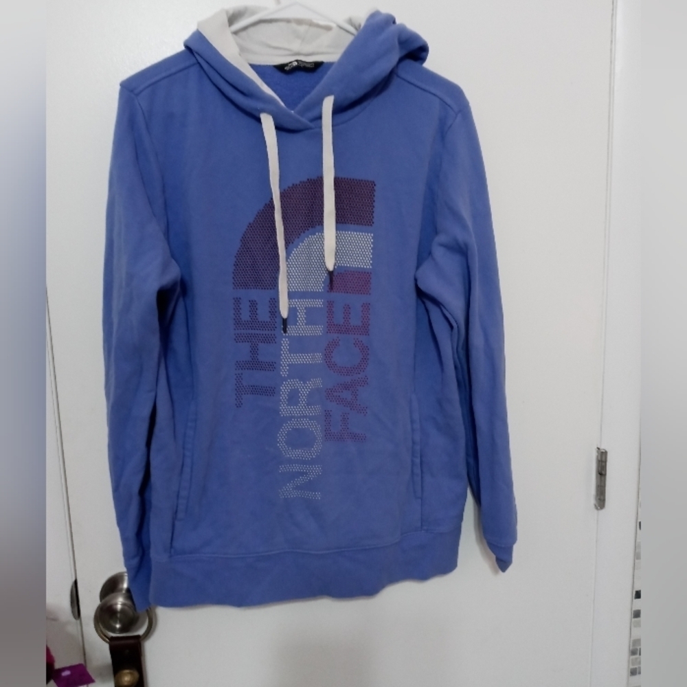 The North Face Long sleeve Sideways Logo Pullover Fleece hoodie w pocket